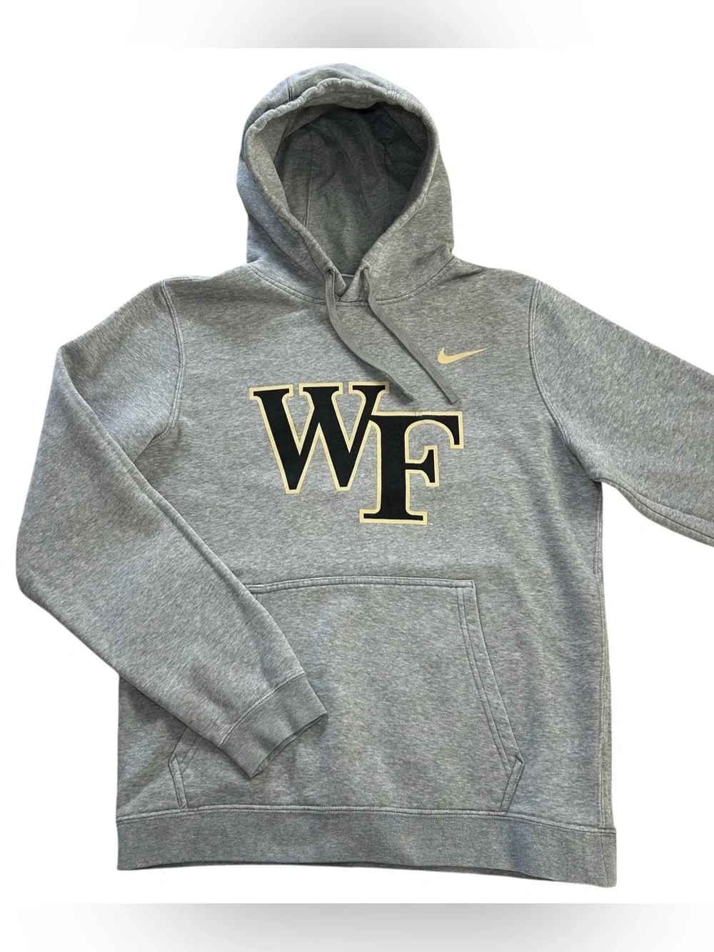 Nike Wake Forest Demon Deacons Men’s Club Fleece Hoodie Pullover Logo Gray sz S